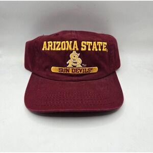 Vintage Arizona State Sun Devils Hat Twins Enterprise Fitted Cap Maroon ASU 90s‎